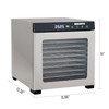 BigBite® 10-Tray Stainless Steel Dehydrator Dimensions