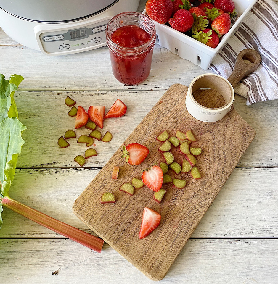 Strawberry Rhubarb Vanilla Bean Jam Made Oh So Easy - Roots & Harvest®