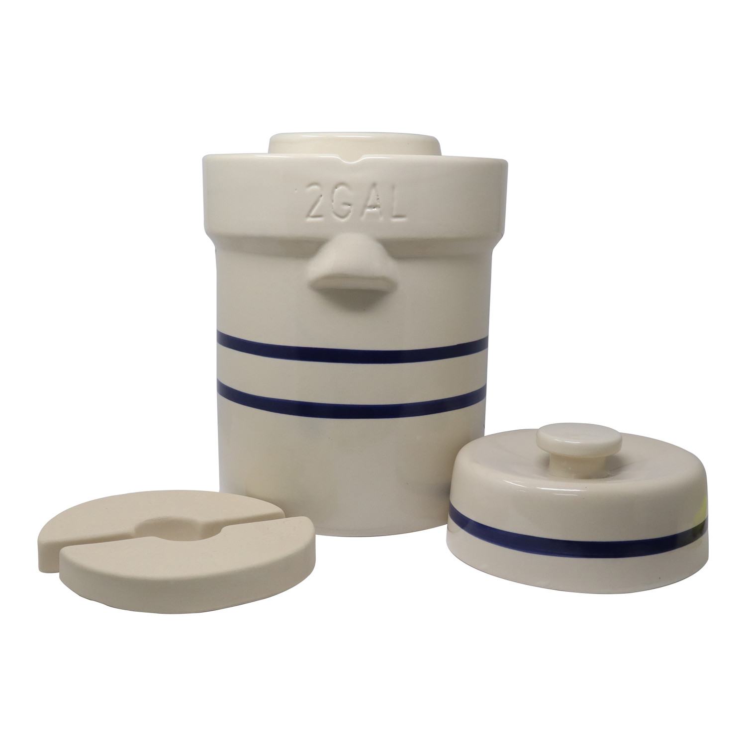 Ohio Stoneware Water Seal Crock Set (2 Gal size)