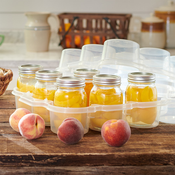 Canning Jar SafeCrates™ with Peaches
