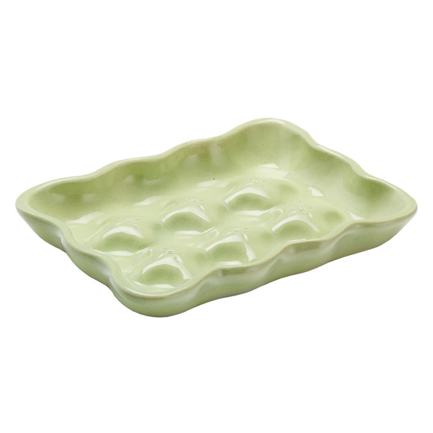 Ceramic Egg Tray Green Tray