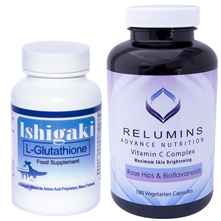 Relumins Advance Nutrition Vitamin C Max & Ishigaki L-Glutathione Skin  Whitening Formula Stack
