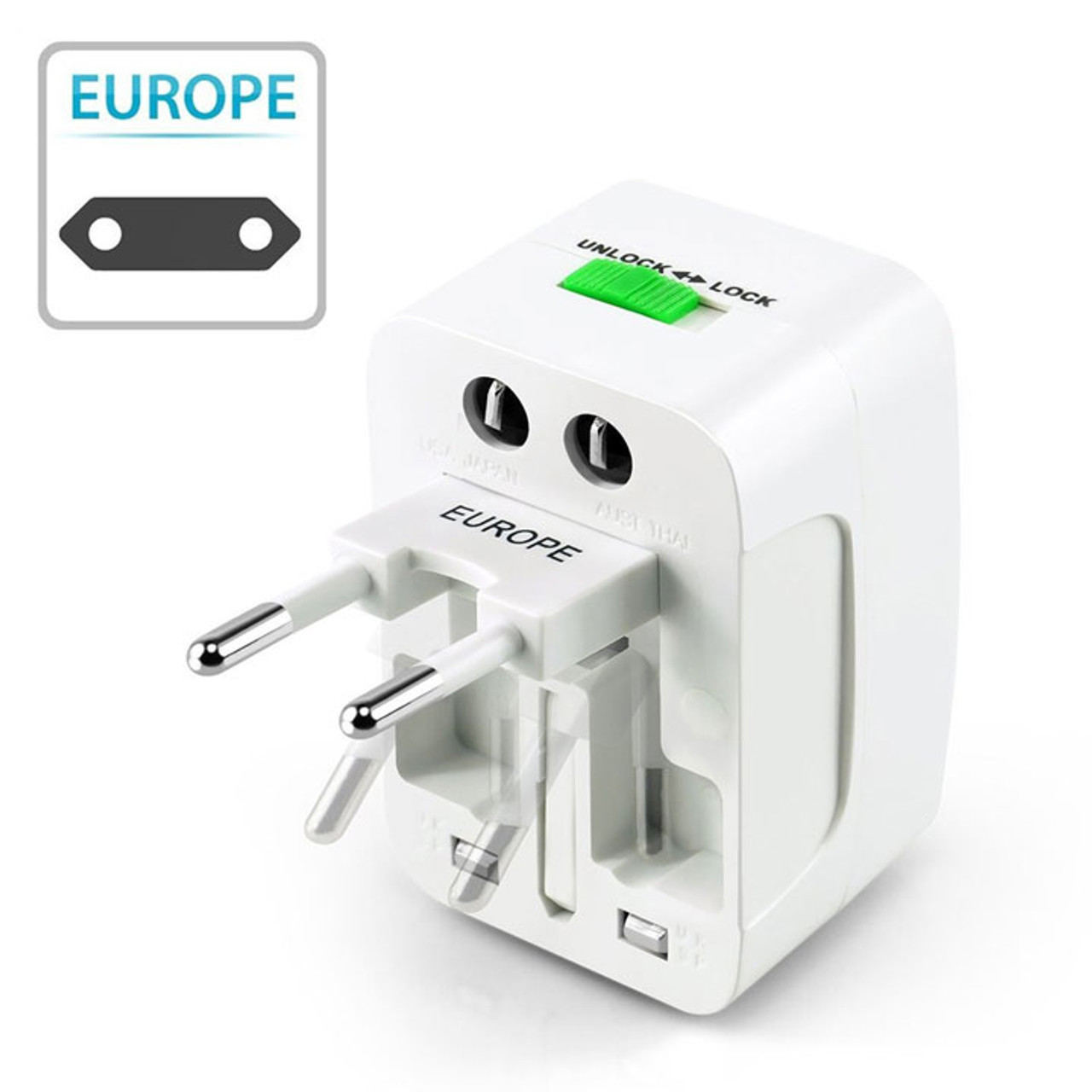 Universal Uk Plug To Eu Plug Power Outlet Travel Charger Adapter