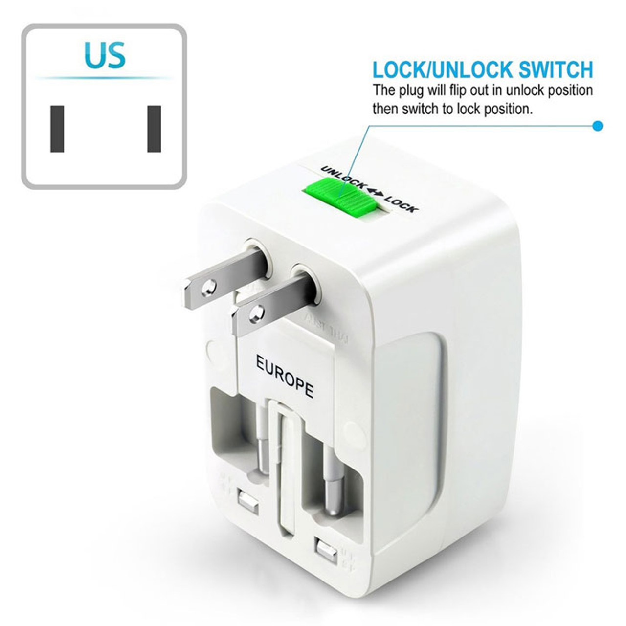 Universal World Wide Travel Charger Adapter Plug - Sabai Technology