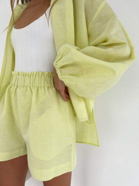 Linen & cotton blend Shorts