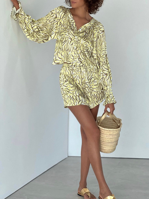 Kentia Print Shorts | Lemon Mix