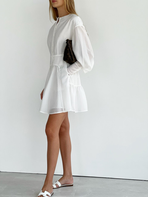 Meghan Elegance Dress | White