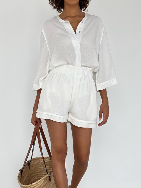 Neve Jacquard Shorts | White