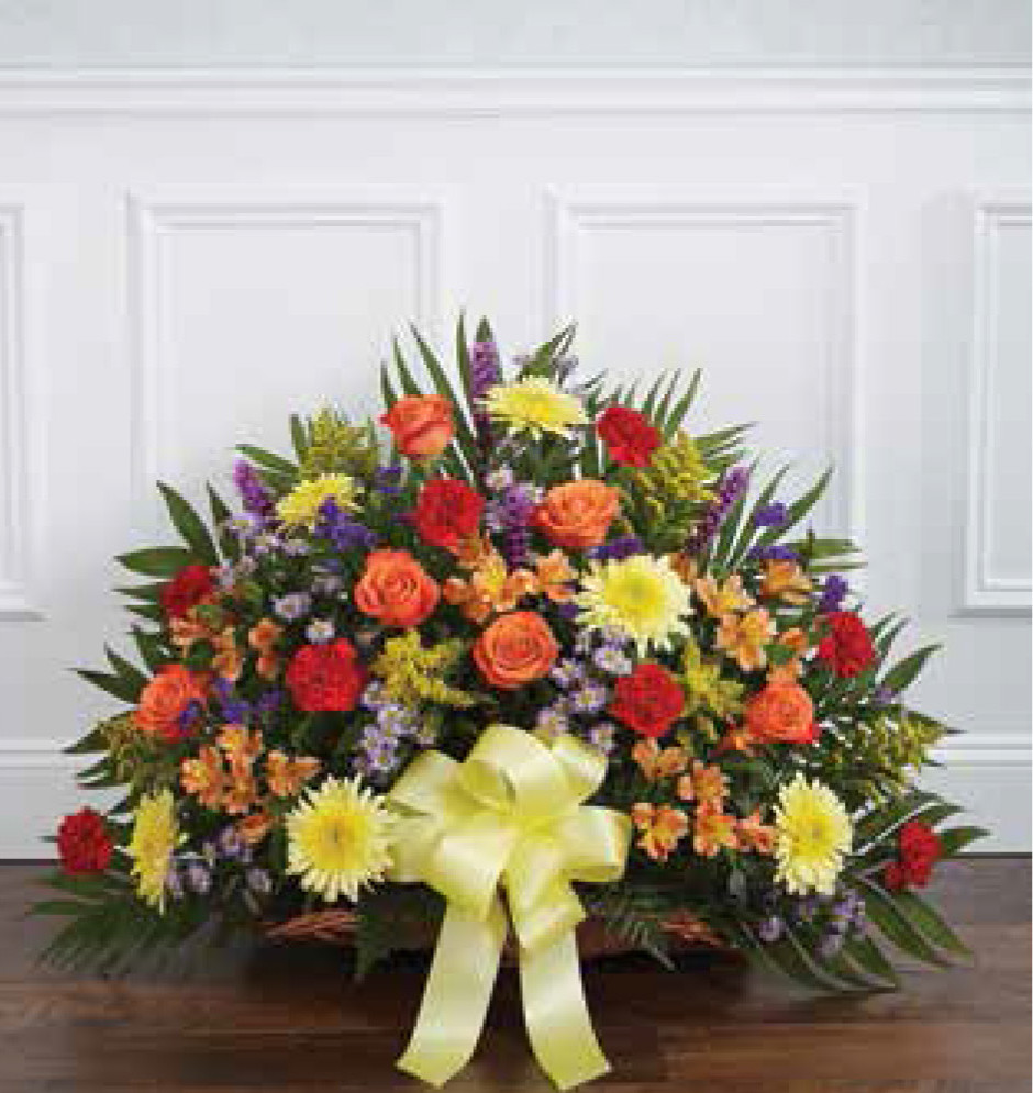 Funeral Basket Wicker Delux
