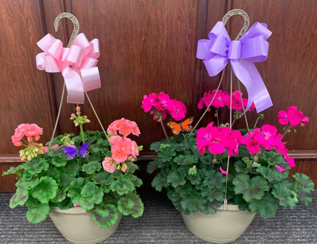 2 Decorated Hanging Baskets