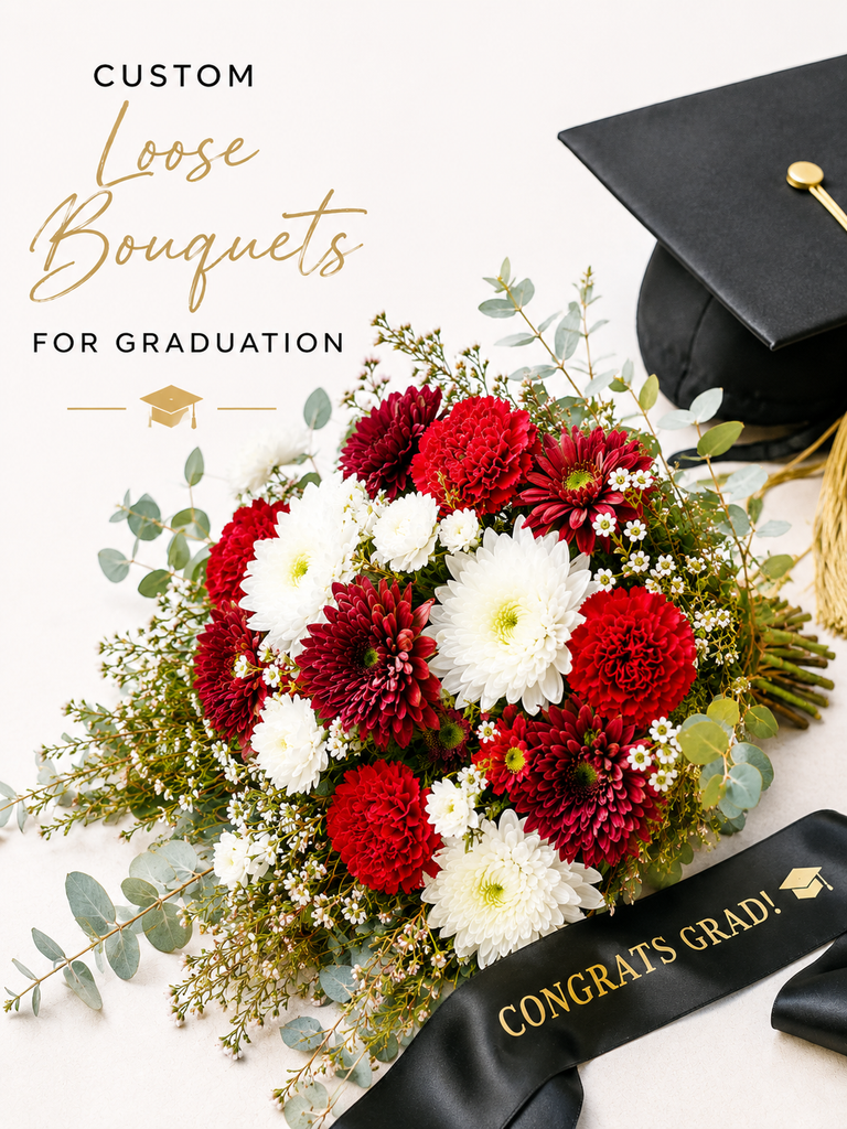 loose bouquets, graduation gifts, Gilbertsville florist, Boyertown florist, Pottstown florist,
