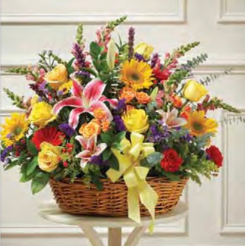 Funeral Basket Wicker Premium