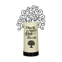 Memorial Candle with Flowers