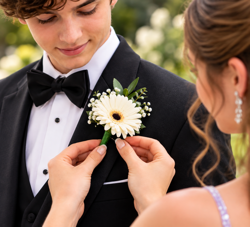 Boutonniere- Gerber Daisy * special order