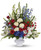 Large event floral display with hydrangea and roses