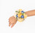 Coordinated prom flowers wristlet and boutonniere close up