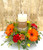 Autumn Glow fall flower arrangement with LED candle