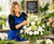 Designer Choice funeral vase arrangement created with fresh seasonal flowers for a funeral or memorial service.
