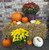 $70 fall garden arrangement featuring colorful mums, pumpkins, gourds, and seasonal accents.
