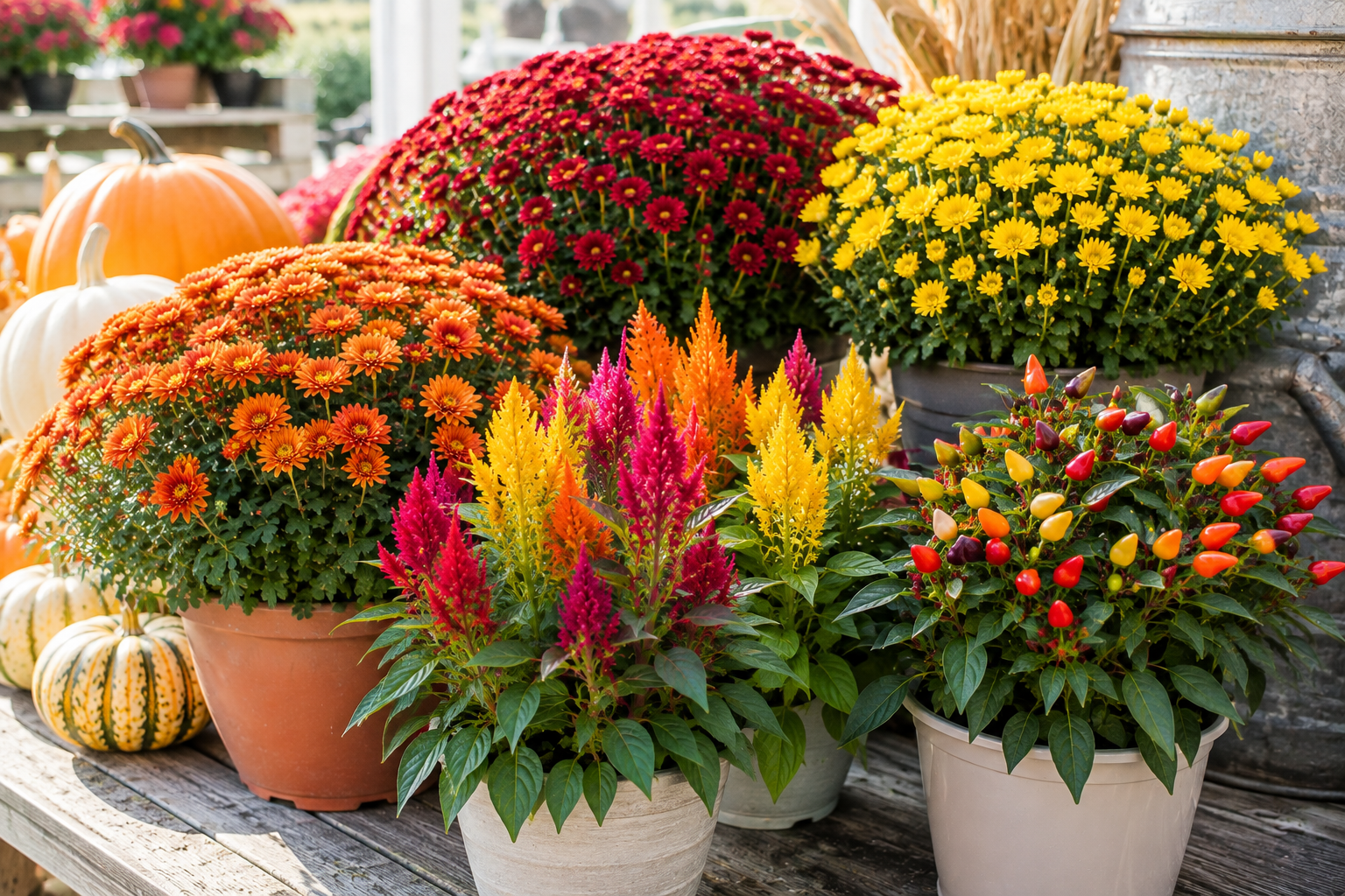 Fall plants and mums