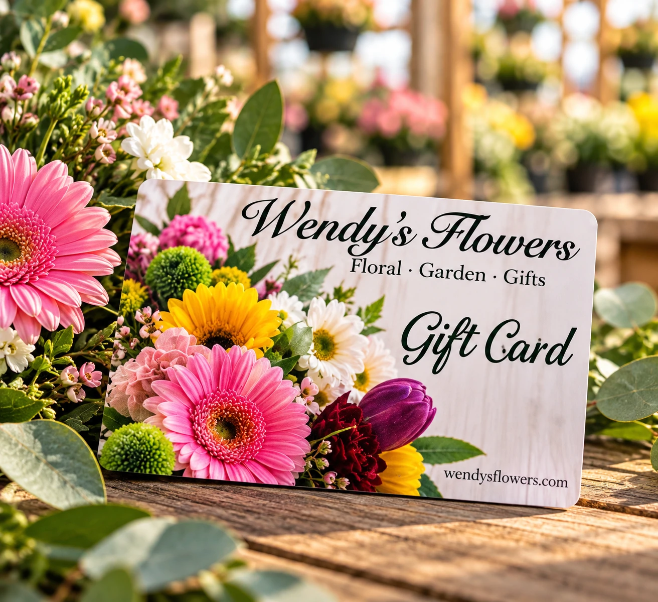 Year-round gift card fundraiser at Wendy's Flowers