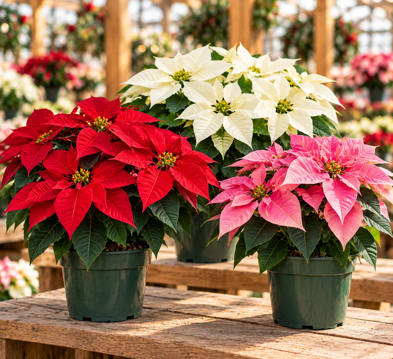 Christmas poinsettia fundraiser at Wendy's Flowers