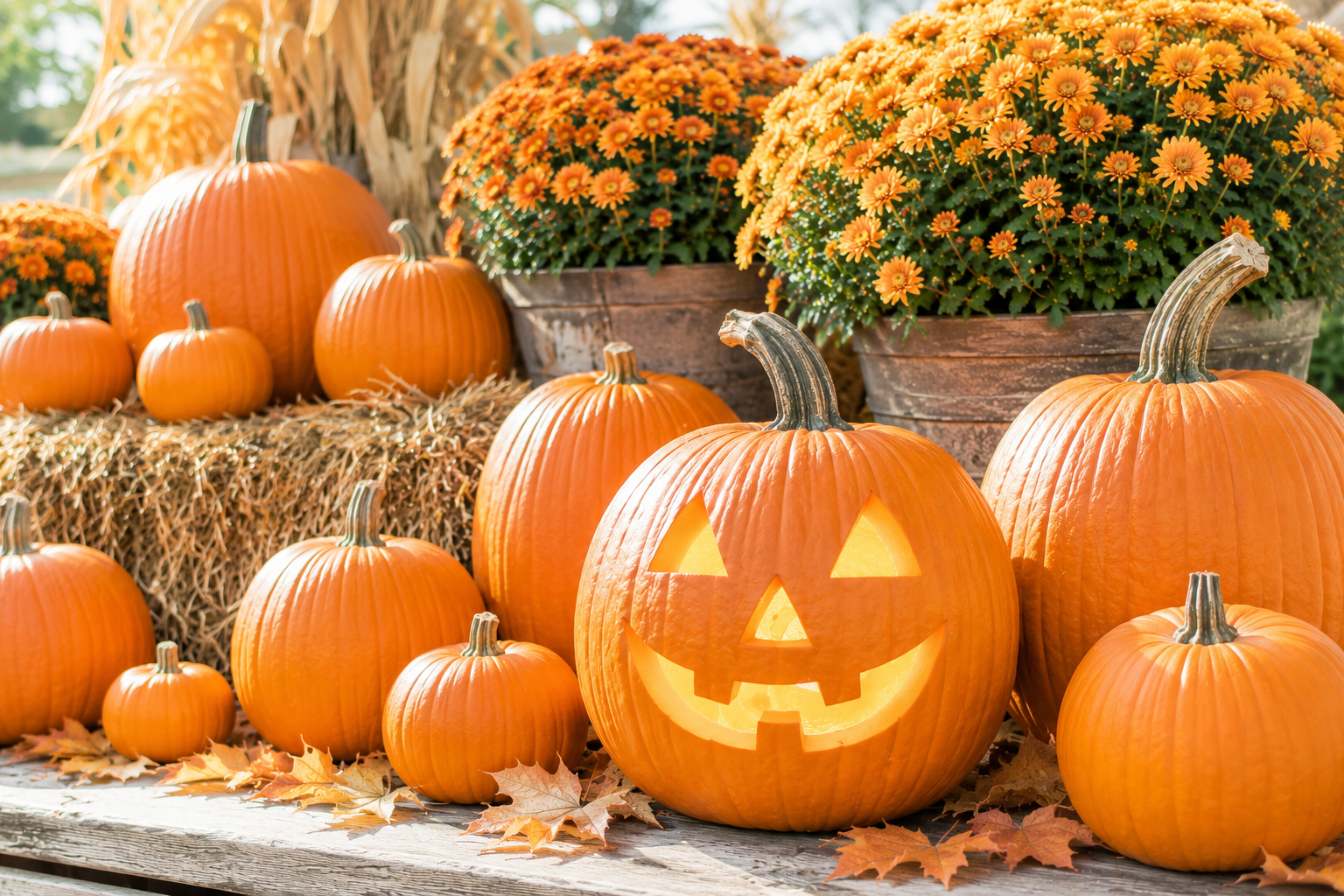 Pumpkins and gourds for fall decorating