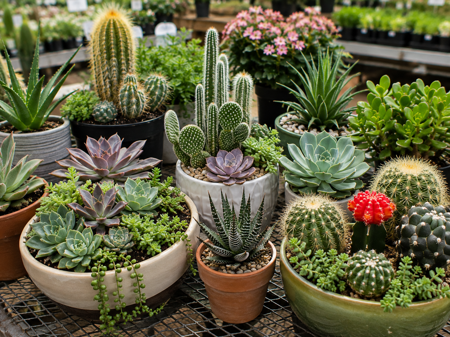 Succulents and cacti at Wendy's Flowers Garden Center