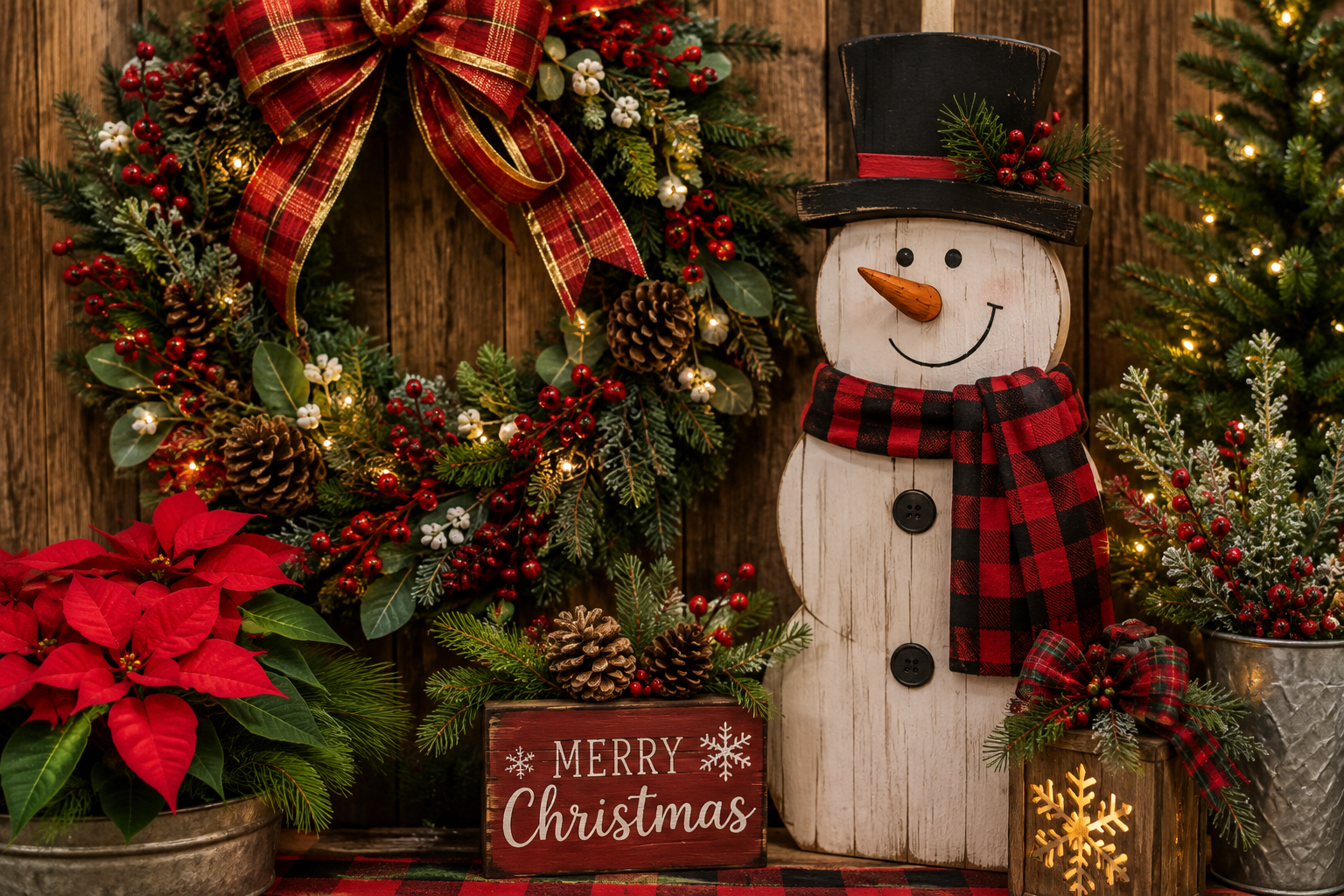 Christmas decorations at Wendy's Flowers