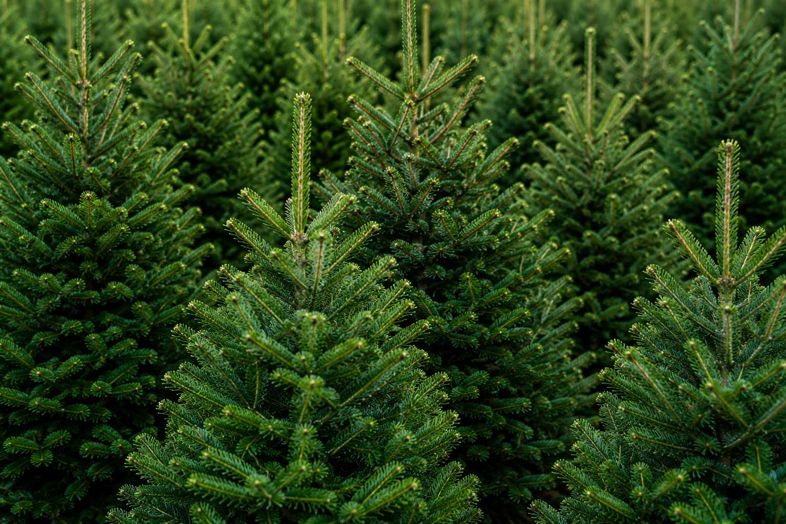 Fresh-cut Christmas trees at Wendy's Flowers