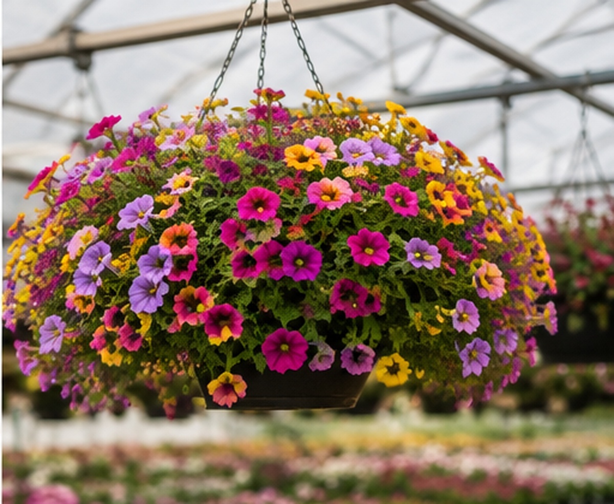 Hanging baskets at Wendy's Flowers Garden Center
