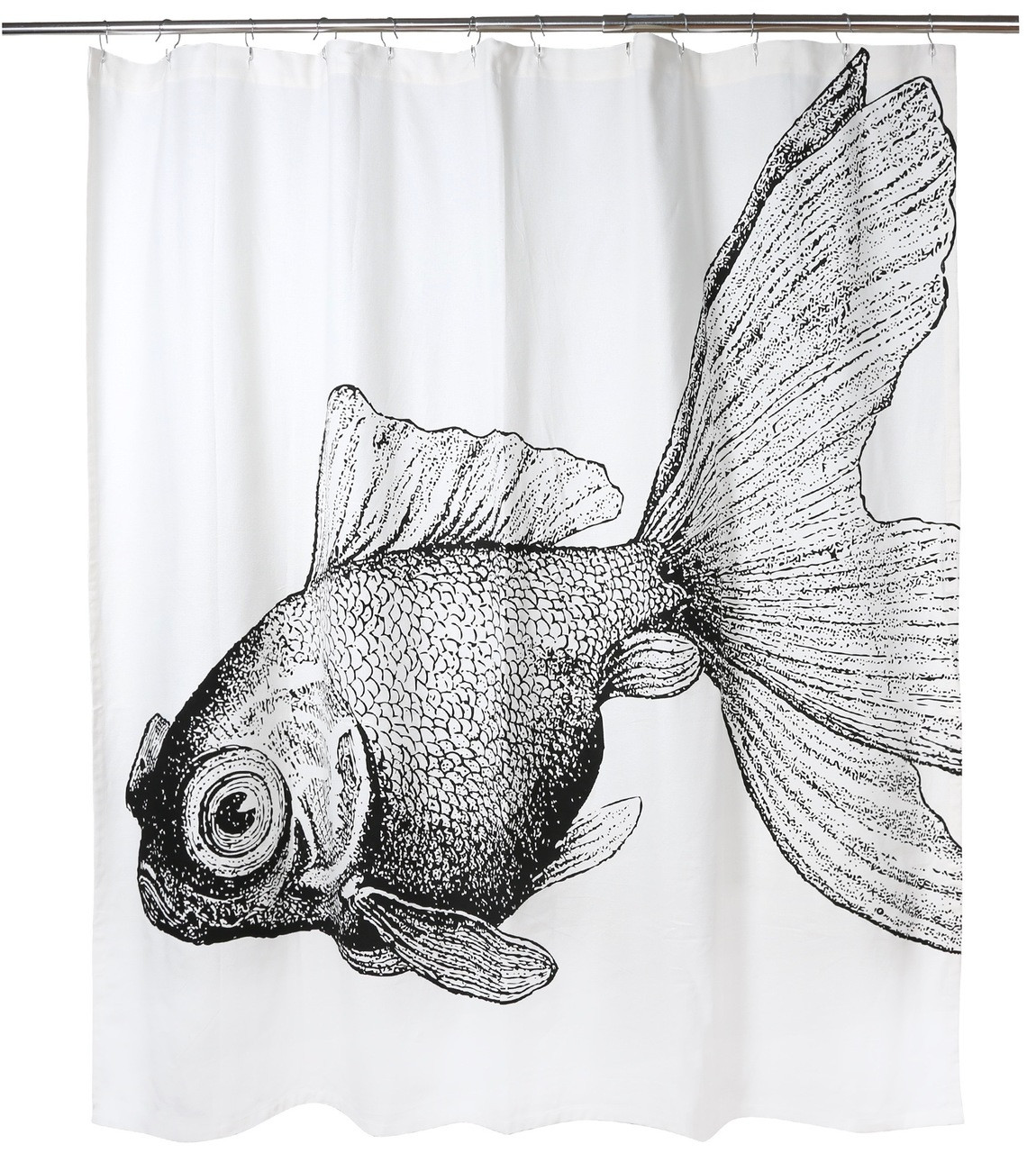Goldfish Shower Curtain Ebony