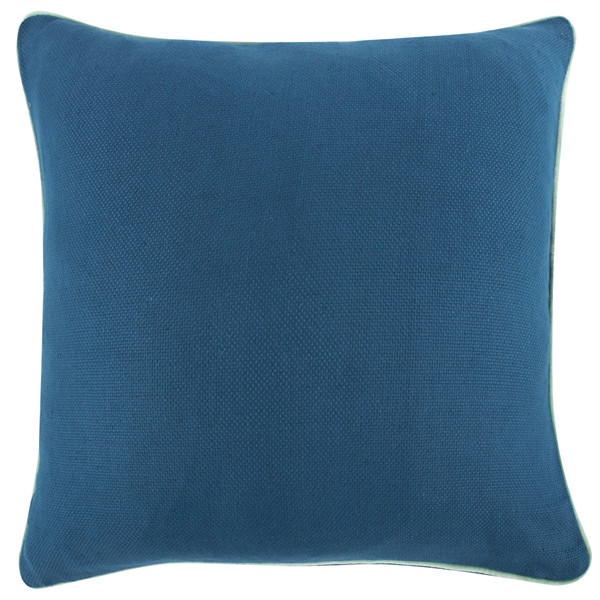 PEACOCK BLUE REVERSIBLE SOLID 22" PILLOW