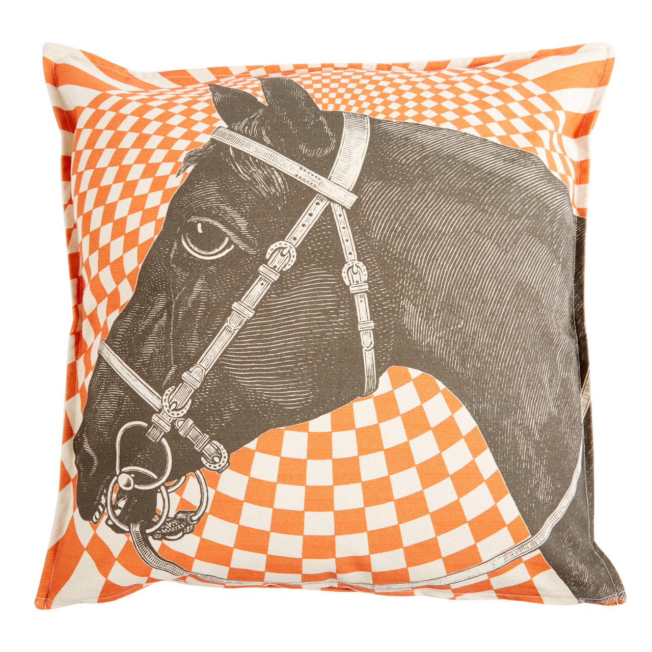 Alanui Astrology Wheel woven cushion - Orange