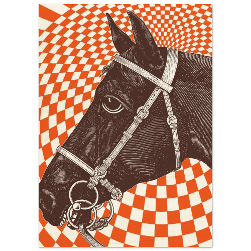 EQUUS OPTICAL WOOD PRINT ORANGE