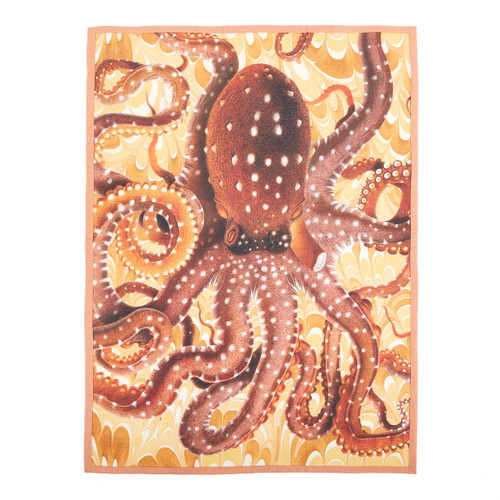Palm Beach Octopus Cotton Tea Towel – Coastal Print 20"x28"