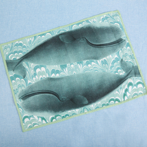Palm Beach Whale Cotton Tea Towel – Coastal Print 20"x28"