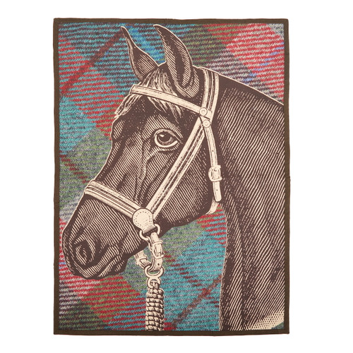 Equus Tweed Portrait Cotton Tea Towel – Equestrian Horse Motif 20"x28"