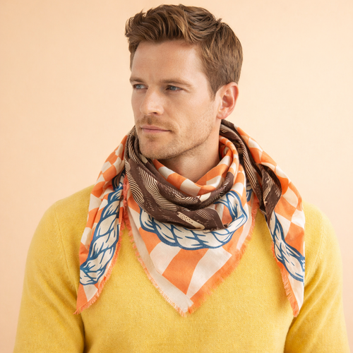 Optic Horse Large Cotton Voile Bandana 40"x40" | Equestrian Scarf