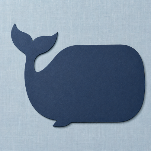 Moby Whale Vinyl Placemats Set of 4 | Coastal Table Mats