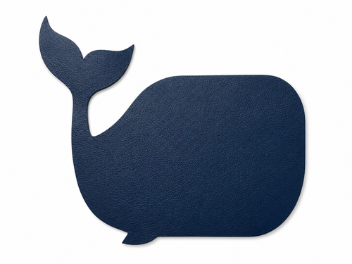 Moby Whale Vinyl Coasters Set of 4 | Coastal Table Decor