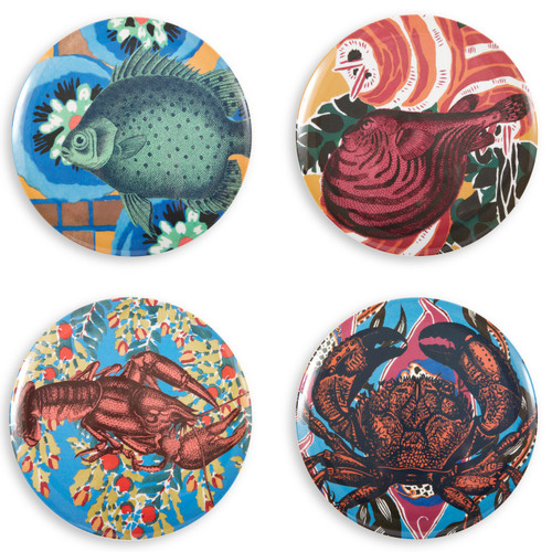 Côte de la Mer Melamine Side Plates Set of 4