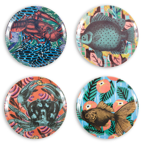Côte de la Mer Melamine Coasters Set of 4