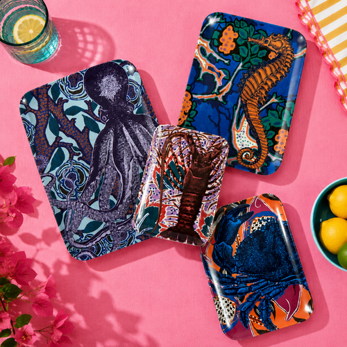 Côte de la Mer Melamine Serving Tray Set of 4