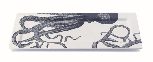 Scrimshaw Octopus Oversized Melamine Serving Tray