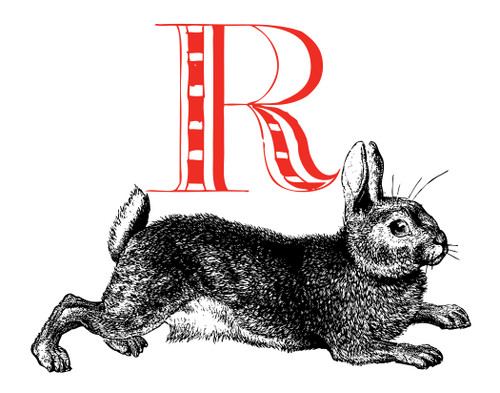 Alphabet Print R Rabbit