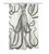 Octopus Shower Curtain in Charcoal – Hand-Screened 100% Cotton by thomaspaul