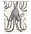 Octopus Shower Curtain in Charcoal – Hand-Screened 100% Cotton by thomaspaul