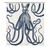 Octopus Shower Curtain in Ink – Hand-Screened 100% Cotton by thomaspaul