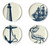 Scrimshaw Side Plates Set of Four